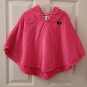 Pink PB toddler hooded towel cape